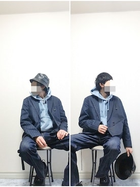 bouさん（メンズ・176cm）の冬コーディネート