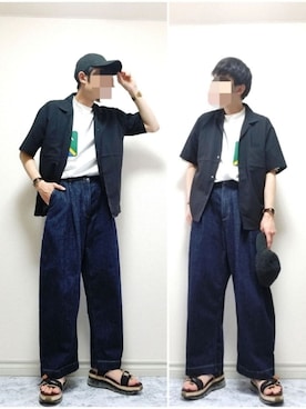 「ADANS（アダンス）のアイテム」を使った、bouさん（メンズ・176cm）の夏コーディネート