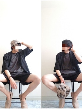「417 EDIFICE（フォーワンセブンエディフィス）のアイテム（サンダル）」を使った、bouさん（メンズ・176cm）の夏コーディネート
