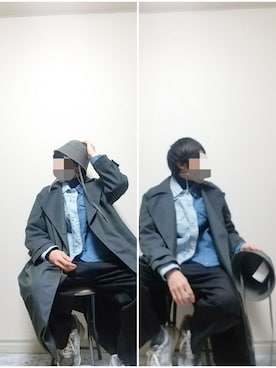 「OAMC（オーエーエムシー）のアイテム（帽子）」を使った、bouさん（メンズ・176cm）の冬コーディネート