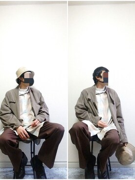 「Paraboot（パラブーツ）の＜Paraboot（パラブーツ）＞ CHAMBORD（その他シューズ）」を使った、bouさん（メンズ・176cm）の秋コーディネート
