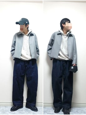 「AURALEE（オーラリー）のアイテム（ブルゾン）」を使った、bouさん（メンズ・176cm）の秋コーディネート