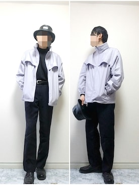 「BEAMS（ビームス）のアイテム（ベルト）」を使った、bouさん（メンズ・176cm）の冬コーディネート