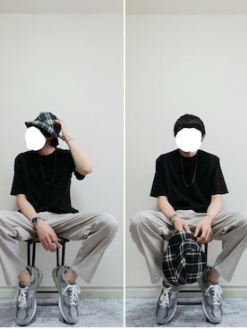 「417 EDIFICE（フォーワンセブンエディフィス）のアイテム（チノパンツ）」を使った、bouさん（メンズ・176cm）の夏コーディネート