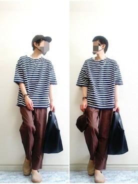 「417 EDIFICE（フォーワンセブンエディフィス）のアイテム（サンダル）」を使った、bouさん（メンズ・176cm）の夏コーディネート