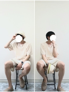 「417 EDIFICE（フォーワンセブンエディフィス）のアイテム（サンダル）」を使った、bouさん（メンズ・176cm）の夏コーディネート
