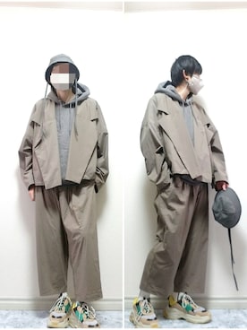 「my beautiful landlet（マイビューティフルランドレット）のアイテム（ブルゾン）」を使った、bouさん（メンズ・176cm）の冬コーディネート
