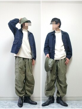 「CHRISTIAN DADA（クリスチャンダダ）のアイテム（帽子）」を使った、bouさん（メンズ・176cm）の冬コーディネート