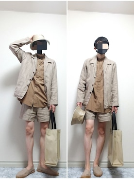 「417 EDIFICE（フォーワンセブンエディフィス）のアイテム（サンダル）」を使った、bouさん（メンズ・176cm）の春コーディネート