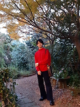 「LOUIS VUITTON（ルイヴィトン）のアイテム（ショルダーバッグ）」を使った、masaさん（メンズ・170cm・30代）の冬コーディネート