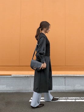 「GUコーデ」｜「アイテム（バレエシューズ）」を使った、mi_ki_milkyさん（レディース・165cm）の秋コーディネート