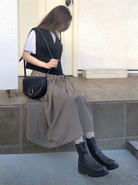 「アイテム（レインシューズ）」を使った、mi_ki_milkyさん（レディース・165cm）の秋コーディネート