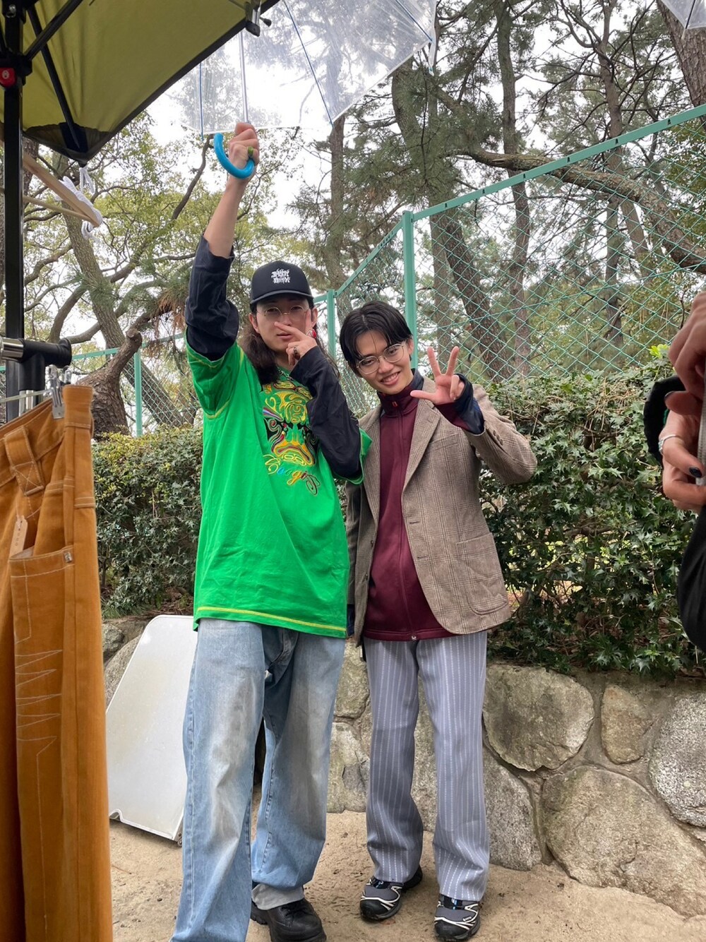 「high school dropoutのアイテム（その他、グリーン系）」を使った、おのさん（メンズ・165cm）の春コーディネートの1枚目の写真