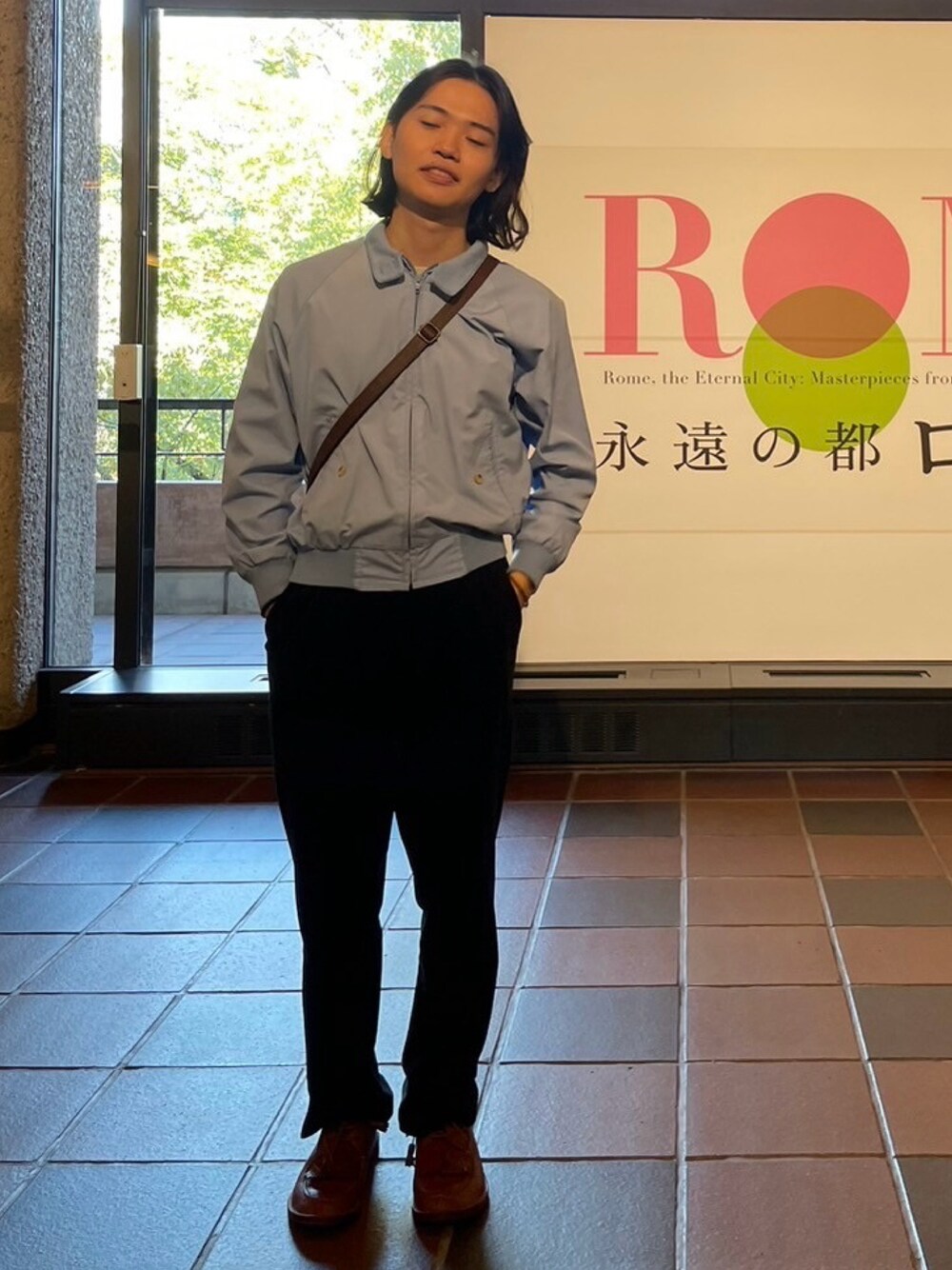 「COLE HAANのアイテム（ドレスシューズ、ブラウン系）」を使った、おのさん（メンズ・165cm）の冬コーディネートの1枚目の写真
