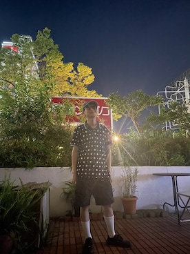 「アイテム（ポロシャツ）」を使った、おのさん（メンズ・165cm）の夏コーディネート