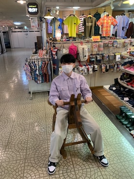 「DOCKERS（ドッカーズ）のアイテム（スラックス）」を使った、おのさん（メンズ・270cm）の春コーディネート