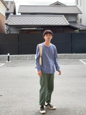 「CONVERSE（コンバース）のCX-PRO SK CV V-3 OX（スニーカー、ブラック系）」を使った、あさひさん（メンズ・168cm）の秋コーディネート