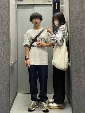 「Levi's（リーバイス）のアイテム（デニムパンツ、ブルー系）」を使った、あさひさん（メンズ・168cm）の夏コーディネート