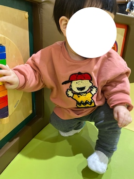 「ピーナッツ(PEANUTS)」｜haru.さん（キッズ・70cm）の冬コーディネート