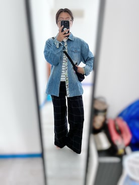 「アイテム（チノパンツ、その他）」を使った、🌸freeさん（レディース・158cm）の秋コーディネート