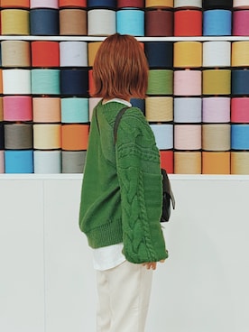 「WEGO（ウィゴー）のアイテム（スラックス）」を使った、sheeeeさん（レディース・158cm）の冬コーディネート