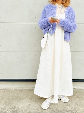 「GUコーデ」｜「アイテム（ワンピース）」を使った、sheeeeさん（レディース・158cm）の春コーディネート