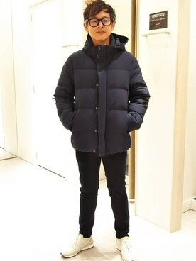 「TAKEO KIKUCHI（タケオキクチ）のアイテム（ダウンジャケット/コート）」を使った、いのっちさん（メンズ・171cm）の冬コーディネート