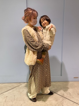 「RETRO GIRL（レトロガール）のアイテム」を使った、chikaさん（キッズ・90cm）の冬コーディネート