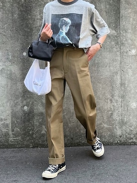 あさひさんの「THE SHINZONE | HIGH WAIST CHINO PANTS WOMEN」を使ったコーディネート