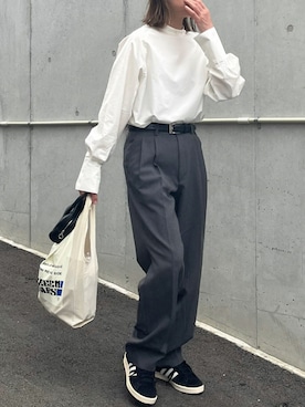 「manonfripes（マノンフリップ）のアイテム」を使った、あさひさん（レディース・161cm）の春コーディネート