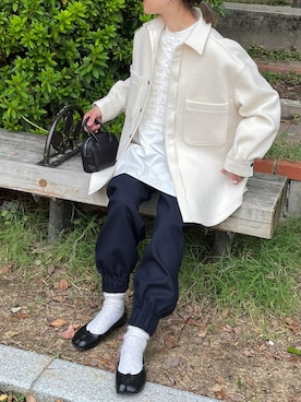 「manonfripes（マノンフリップ）のアイテム（パンツ）」を使った、あさひさん（レディース・161cm）の秋コーディネート