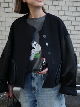 「アイテム（Tシャツ/カットソー）」を使った、あさひさん（レディース・161cm）の秋コーディネート