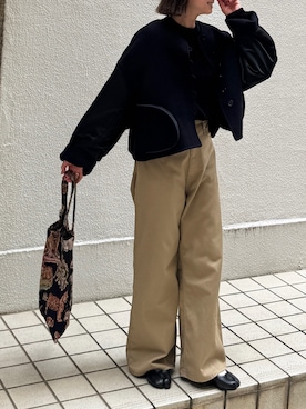 「アイテム（バレエシューズ）」を使った、あさひさん（レディース・161cm）の秋コーディネート