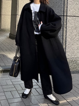 「アイテム（バレエシューズ）」を使った、あさひさん（レディース・161cm）の秋コーディネート