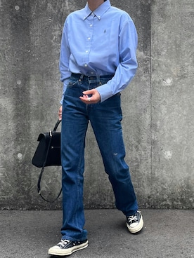 「Noble（ノーブル）のアイテム（シャツ/ブラウス）」を使った、あさひさん（レディース・161cm）の春コーディネート