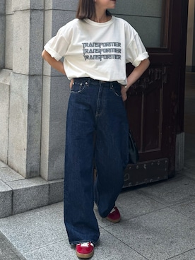 「アイテム（デニムパンツ）」を使った、あさひさん（レディース・161cm）の夏コーディネート