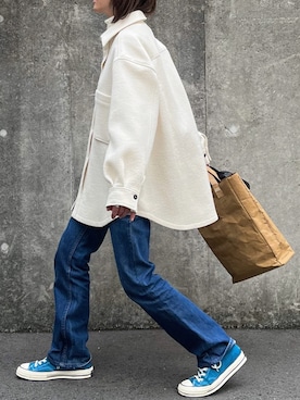 「Aeta（アエタ）の【Aeta】ボストンバッグ MINI WOMEN（ボストンバッグ）」を使った、あさひさん（レディース・161cm）の秋コーディネート