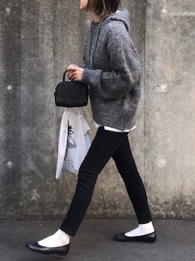 「Aeta（アエタ）の【Aeta】ボストンバッグ MINI WOMEN（ボストンバッグ）」を使った、あさひさん（レディース・161cm）の秋コーディネート