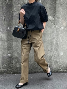 あさひさんの「THE SHINZONE | HIGH WAIST CHINO PANTS WOMEN」を使ったコーディネート