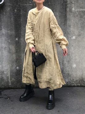 「厚底」｜「アイテム（その他アウター）」を使った、あさひさん（レディース・161cm）の秋コーディネート
