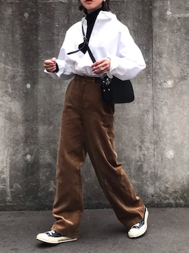 「STUDIOUS（ステュディオス）のアイテム」を使った、あさひさん（レディース・161cm）の冬コーディネート