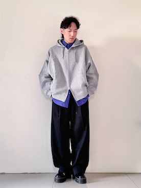 「YOKE（ヨーク）のアイテム」を使った、Mingさん（メンズ・174cm）の冬コーディネート