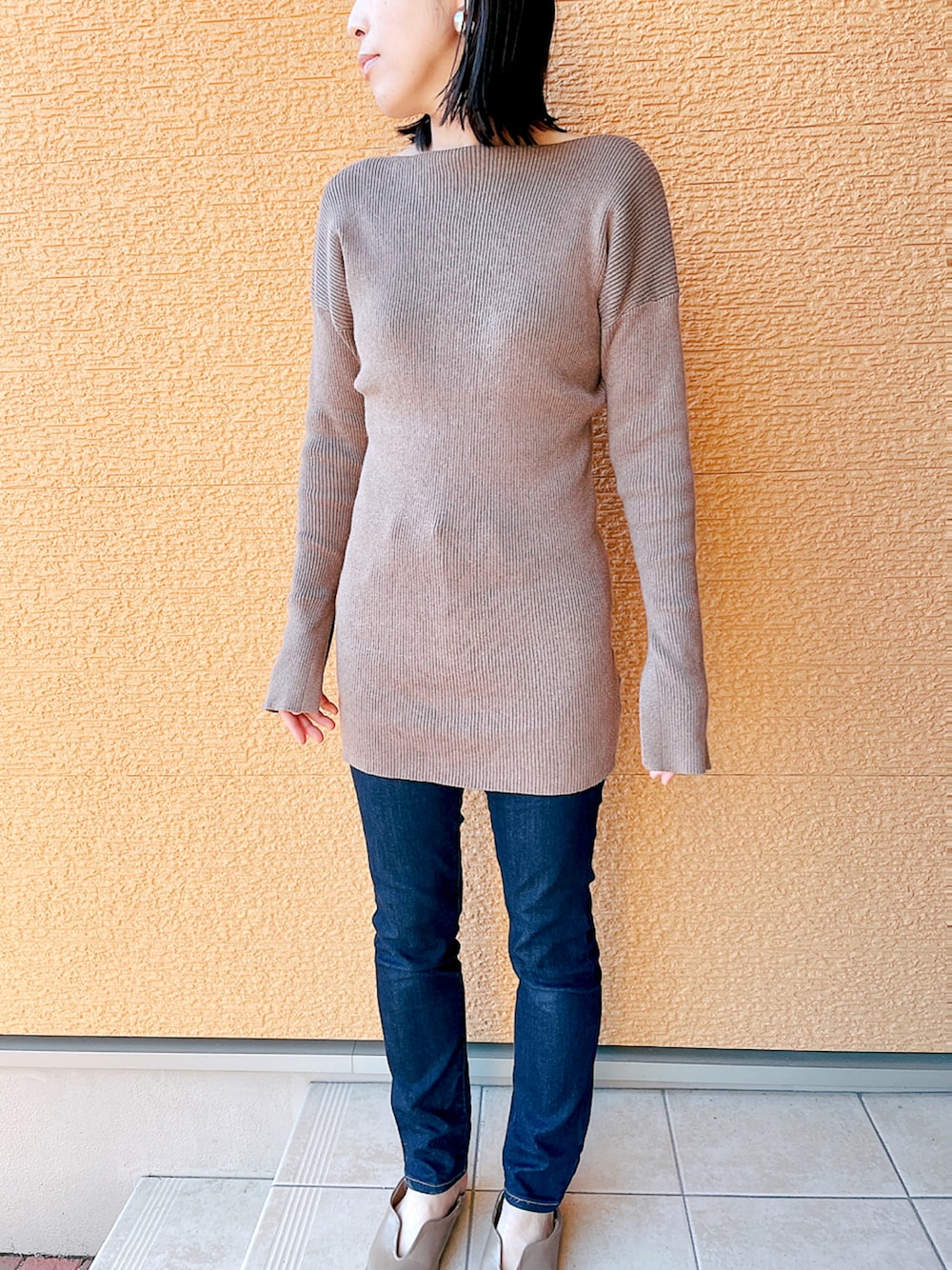 【未使用】クラネ  LOOSE SHAPE RIB KNIT TOPS LOOSE SHAPE RIB KNIT TOPSを使った人気ファッション