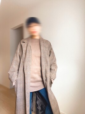 「kutir（クティール）のアイテム（チェスターコート）」を使った、alquさん（レディース・160cm）の冬コーディネート