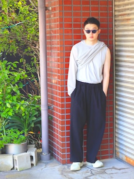 「アイテム（サングラス）」を使った、HARUさん（メンズ・180cm・20代）の夏コーディネート