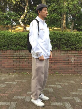 「SEVENDAYS=SUNDAY（セブンデイズサンデイ）のアイテム（帽子）」を使った、rennwaltersさん（メンズ・175cm）の秋コーディネート