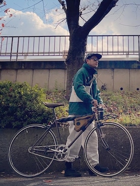 「AIGLE（エーグル）のアイテム（ジャケット/アウター）」を使った、rennwaltersさん（メンズ・175cm）の冬コーディネート