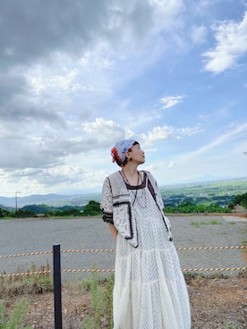 「アイテム（スウェットパンツ）」を使った、meguさん（レディース・153cm）の夏コーディネート
