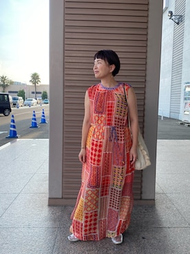 「アイテム（ワンピース）」を使った、meguさん（レディース・153cm・40代）の夏コーディネート