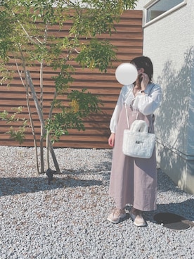 「秋服コーデ」｜「アイテム（ジャンパースカート）」を使った、mofuさん（レディース・152cm）の秋コーディネート